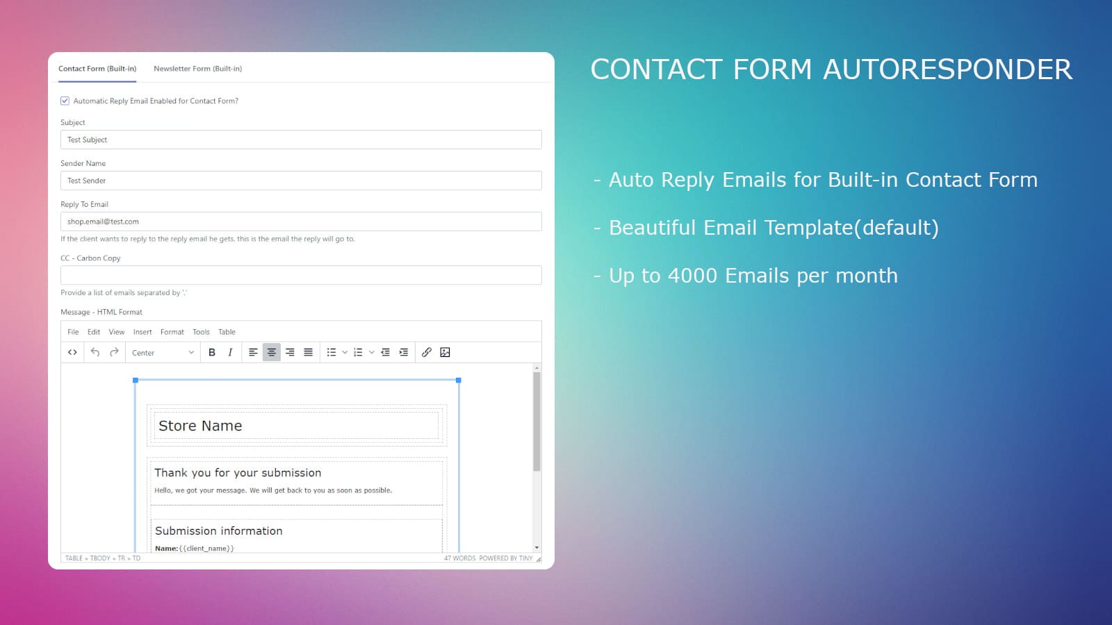 Contact Form AutoResponder