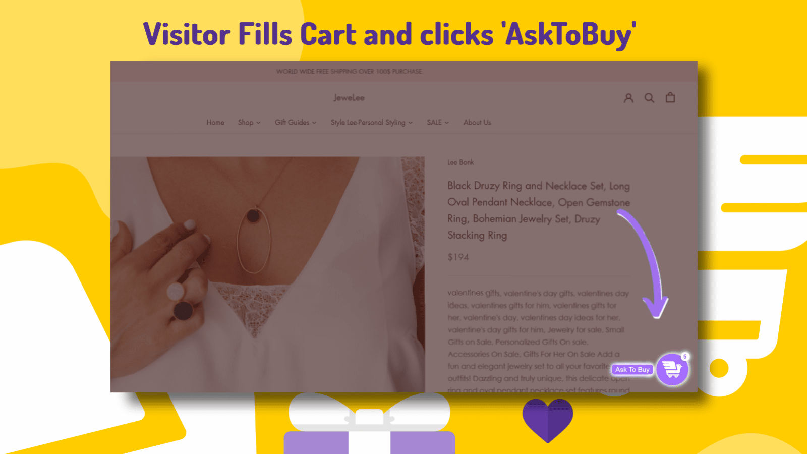 Ask to Buy create & share cart