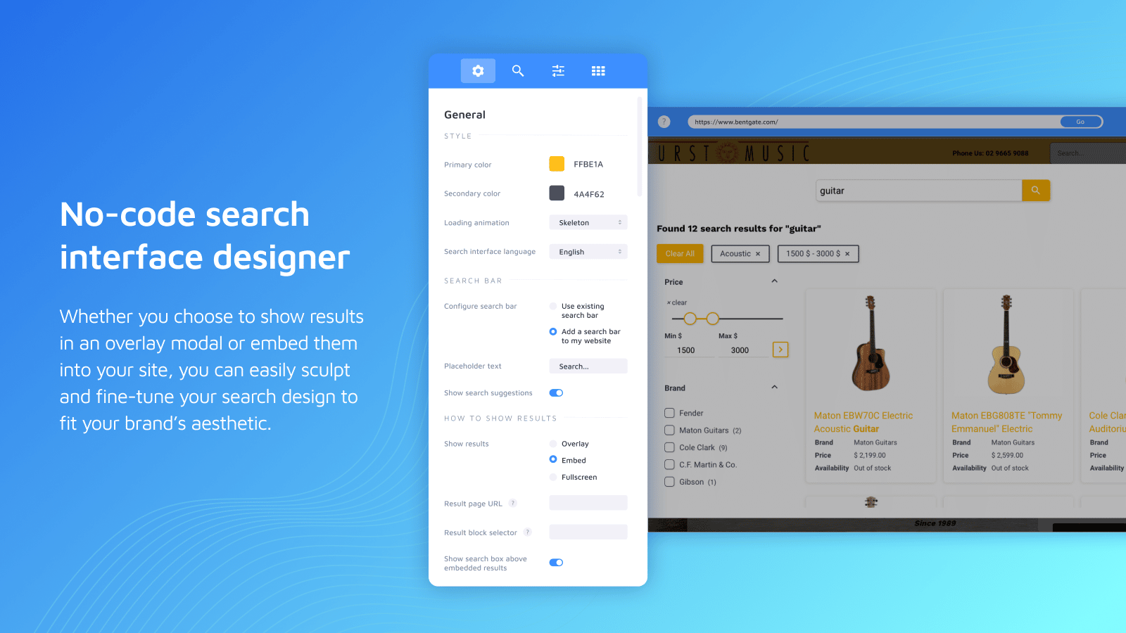 360 product search and filters