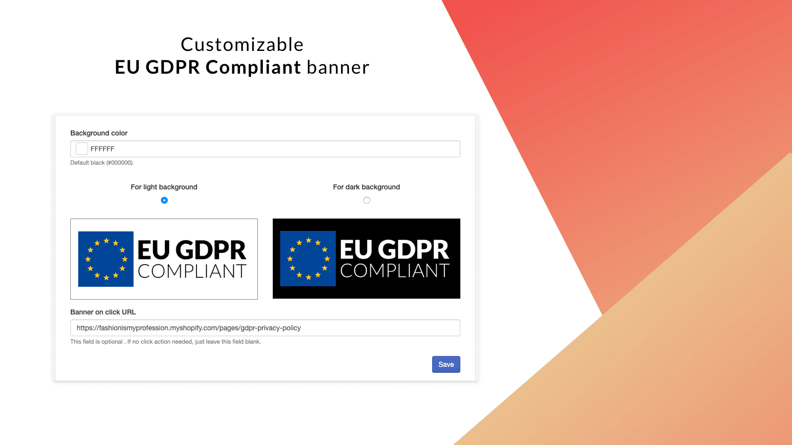 GDPR Data Compliance Banner EU