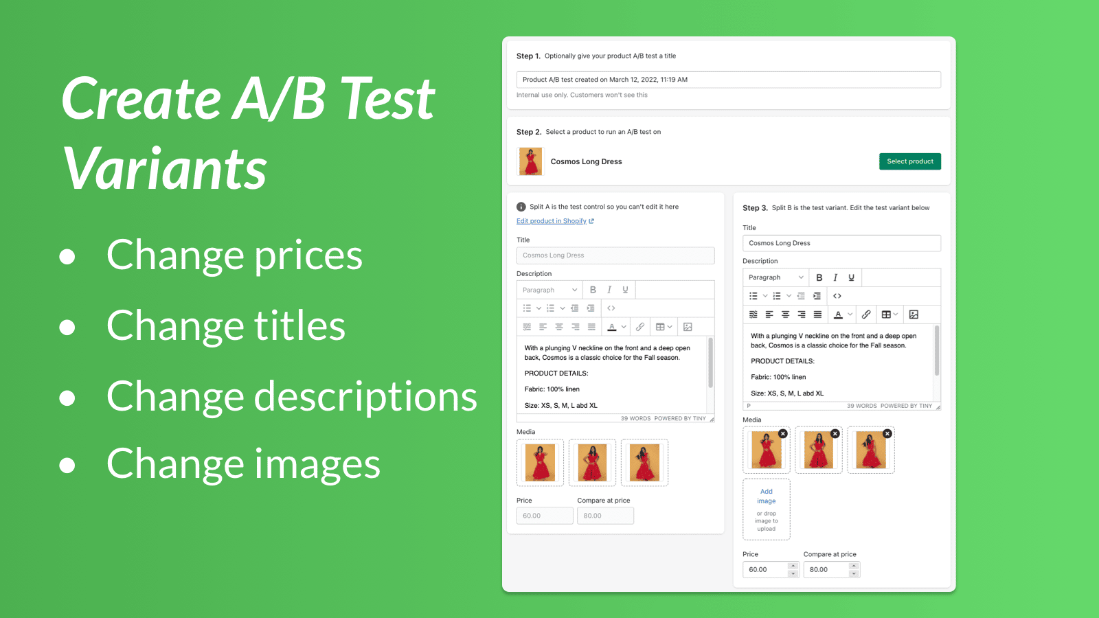 Product + Upsell A/B Testing