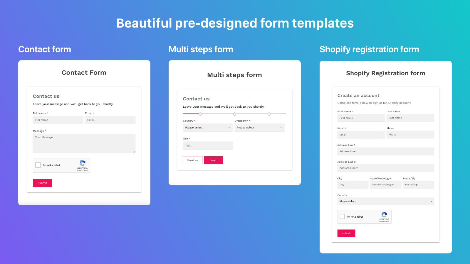 Powerful Contact Form Builder