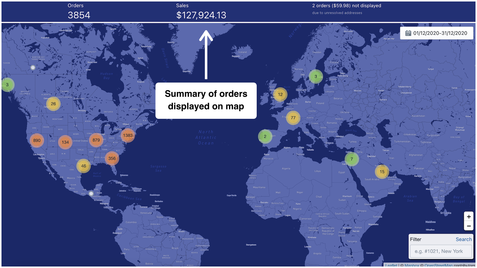 Order Map ‑ Visualize Orders