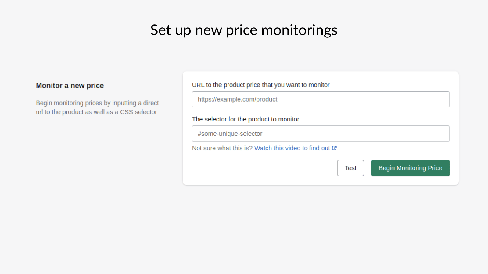 Monitor and match prices