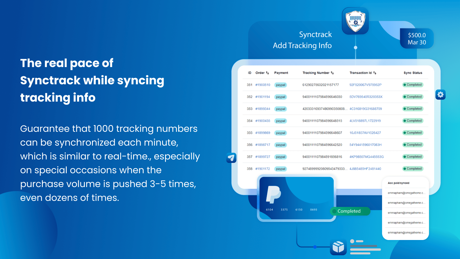 Synctrack Sync PayPal Tracking