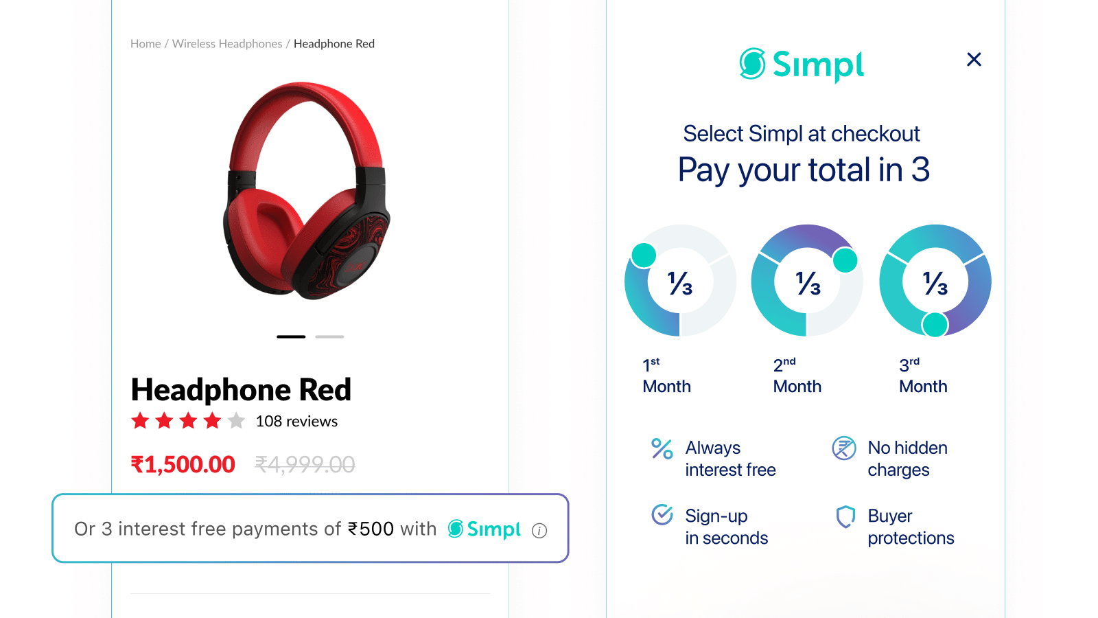 Simpl ‑ Pay in 3 Messaging