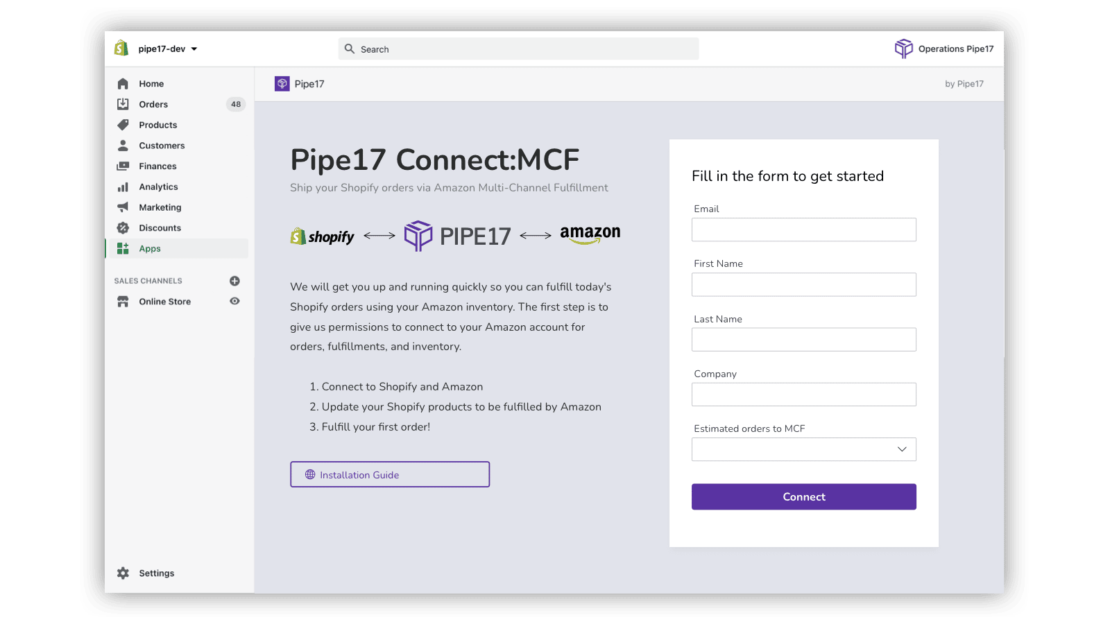 Pipe17 Connect: MCF