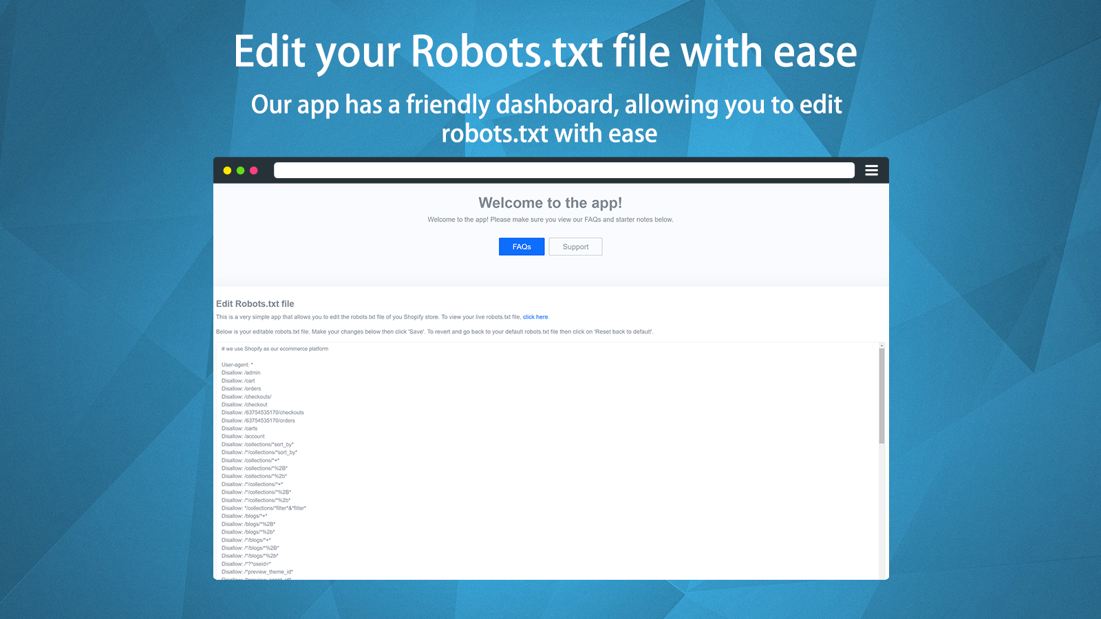 Robots.txt Editor