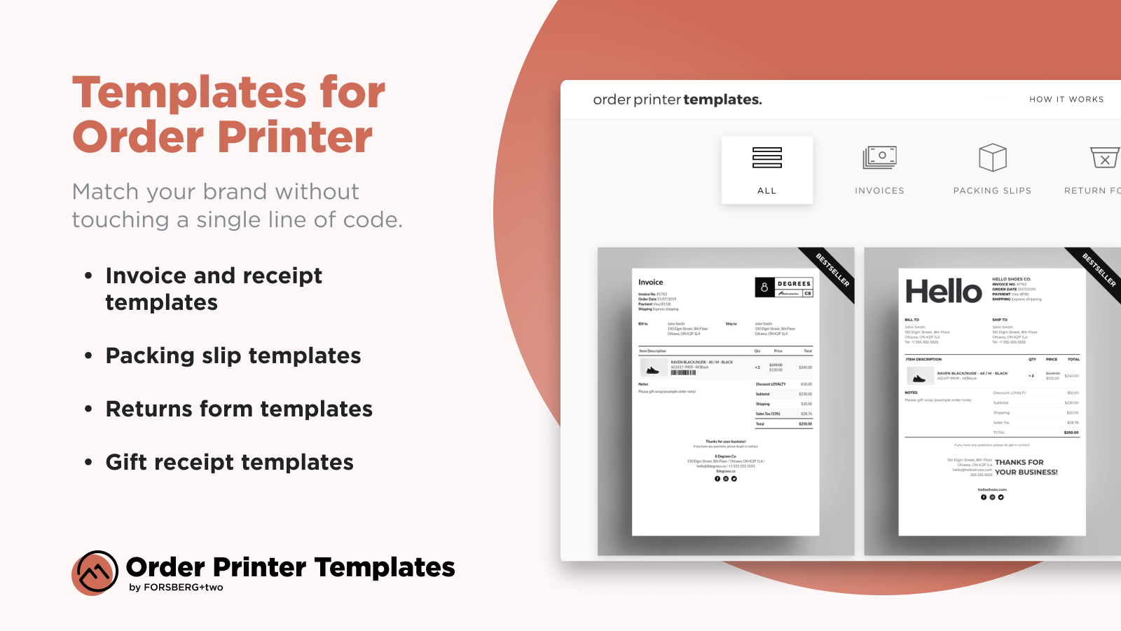 Order Printer Templates