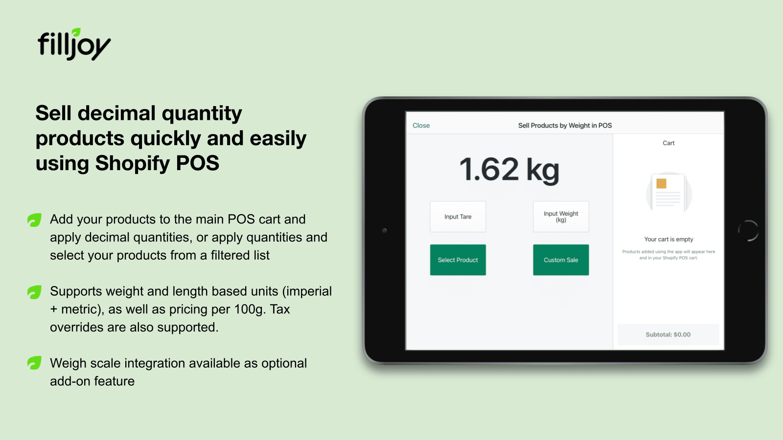 Sell Products by Weight in POS