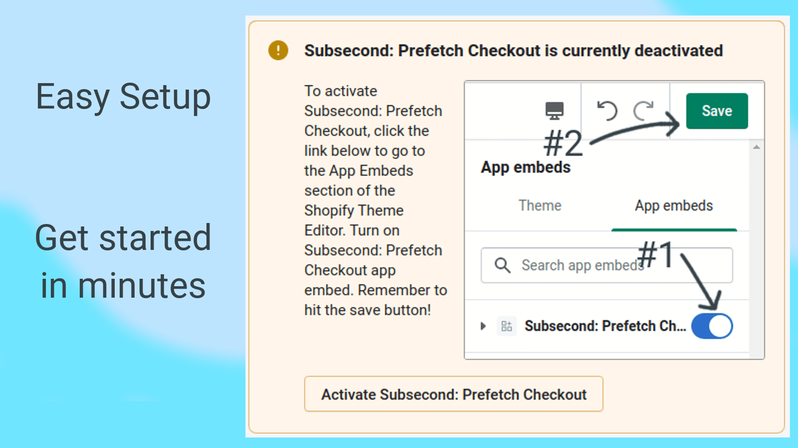 Subsecond: Prefetch Checkout