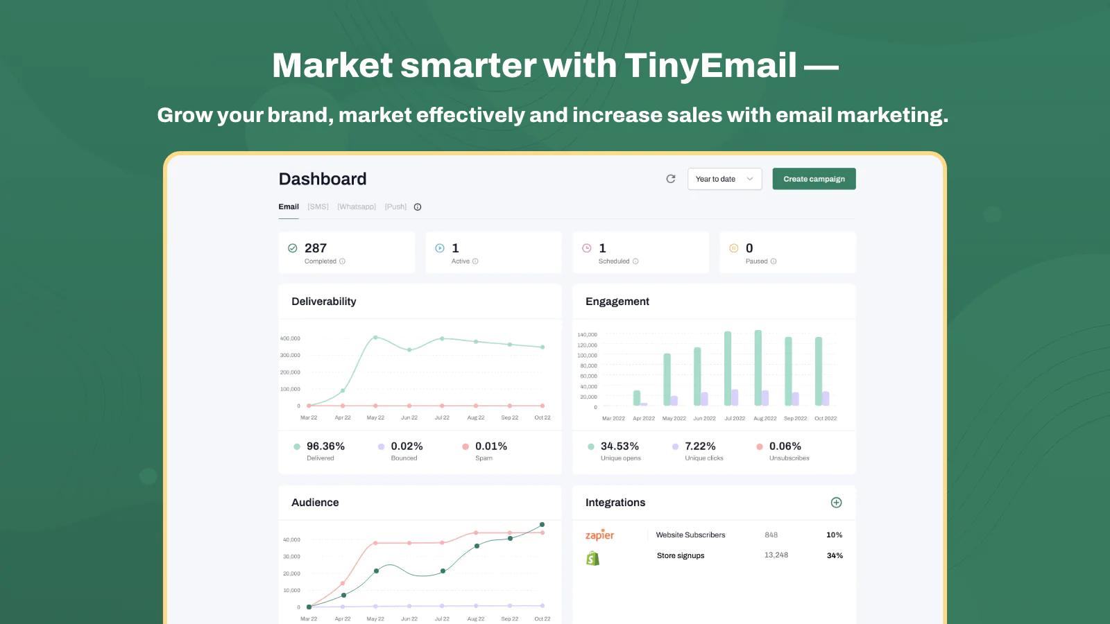 tiny Email Marketing app
