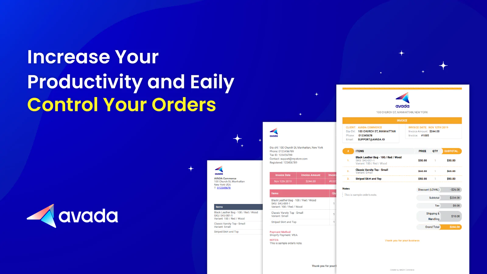 Avada: Invoice Order Printer app