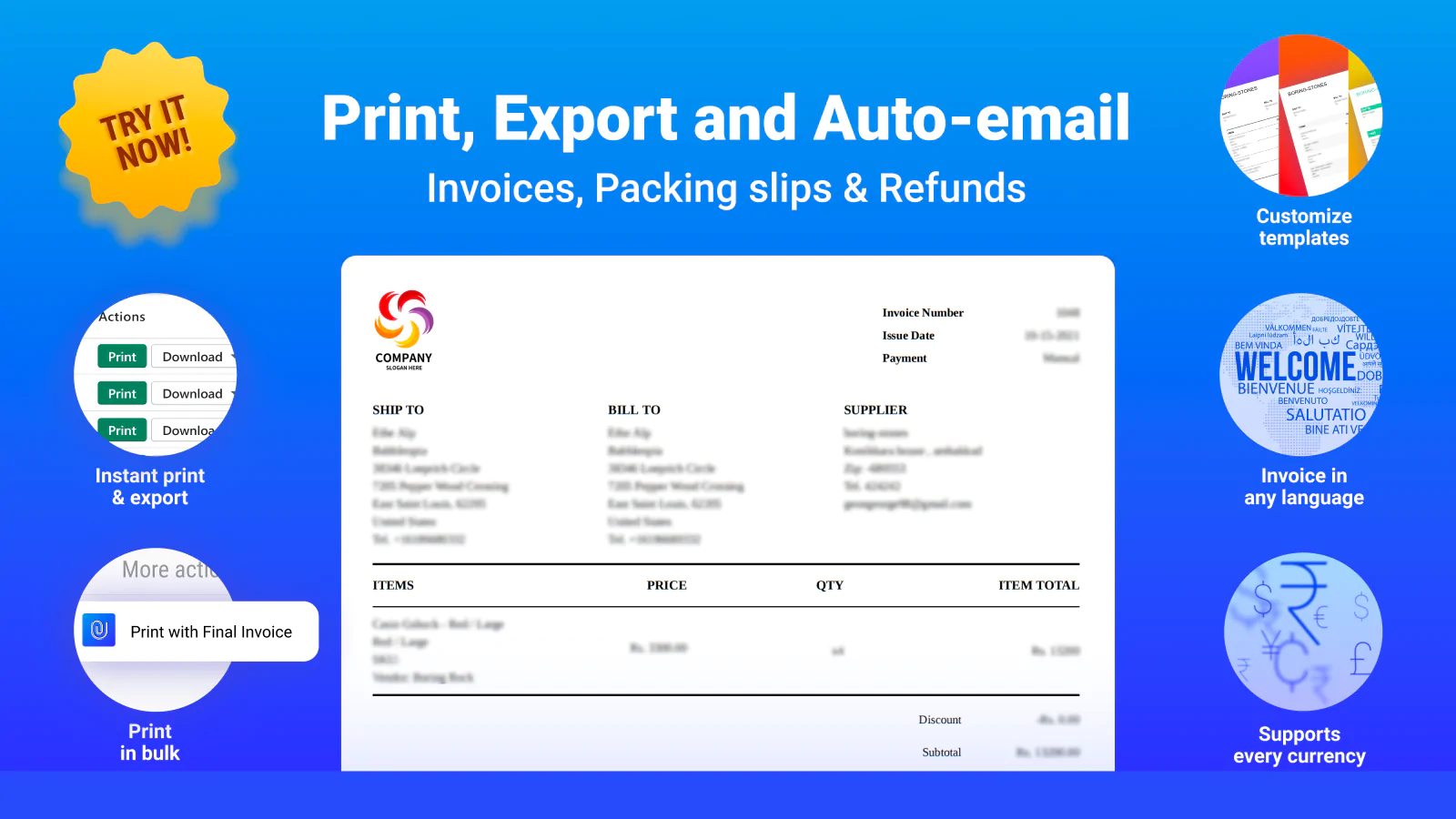 F: PDF Invoice ‑ Order Printer app